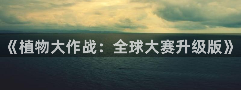 足球世界杯时间：《植物大作战：全球大赛升级版》