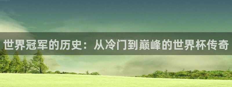 2026世界杯官网：世界冠军的历史：从冷门到巅峰的世界杯传奇
