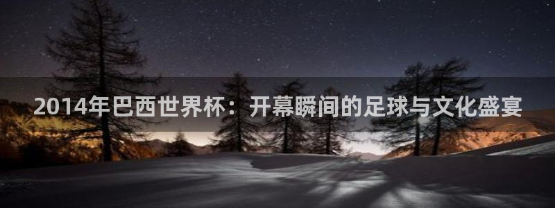 世界杯欧洲区世预赛赛程：2014年巴西世界杯：开幕瞬间的足球与文化盛宴